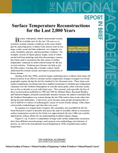 B Surface Temperature Reconstructions for the Last 2,000 Years