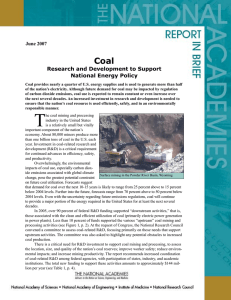 Coal Research and Development to Support National Energy Policy June 2007