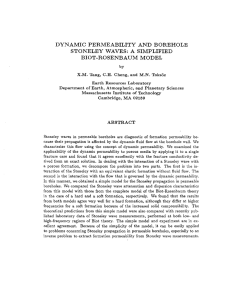 DYNAMIC PERMEABILITY AND BOREHOLE STONELEY WAVES: A SIMPLIFIED BlOT-ROSENBAUM MODEL