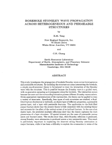 BOREHOLE STONELEY WAVE PROPAGATION ACROSS HETEROGENEOUS AND PERMEABLE STRUCTURES