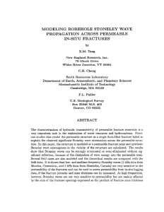 MODELING BOREHOLE STONELEY WAVE PROPAGATION ACROSS PERMEABLE IN-SITU FRACTURES