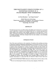 THE EQUIVALENT FORCE SYSTEM OF A MONOPOLE SOURCE IN A