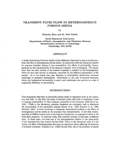 TRANSIENT FLUID FLOW IN HETEROGENEOUS POROUS MEDIA