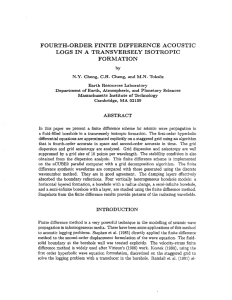 FOURTH-ORDER FINITE DIFFERENCE ACOUSTIC LOGS IN A TRANSVERSELY ISOTROPIC FORMATION