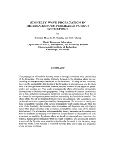 STONELEY WAVE PROPAGATION IN HETEROGENEOUS PERMEABLE POROUS FORMATIONS