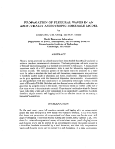 PROPAGATION OF FLEXURAL WAVES IN AN AZIMUTHALLY ANISOTROPIC BOREHOLE MODEL