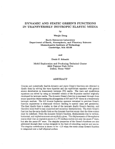 DYNAMIC AND STATIC GREEN'S FUNCTIONS IN TRANSVERSELY ISOTROPIC ELASTIC MEDIA