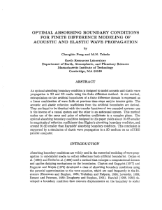 OPTIMAL ABSORBING BOUNDARY CONDITIONS FOR FINITE DIFFERENCE MODELING OF