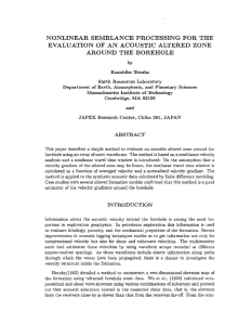 NONLINEAR SEMBLANCE PROCESSING FOR THE EVALUATION OF AN ACOUSTIC ALTERED ZONE