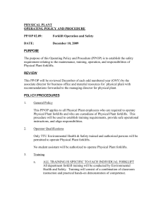 PHYSICAL PLANT OPERATING POLICY AND PROCEDURE PP/OP 02.09: