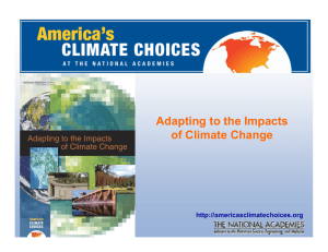 Congressional Request Adapting to the Impacts of Climate Change