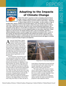 Adapting to the Impacts of Climate Change