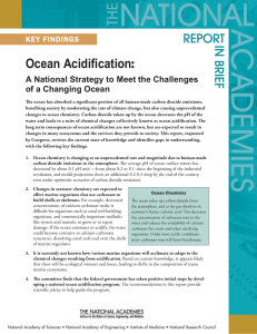 Ocean Acidifi cation : A National Strategy to Meet the Challenges