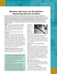 Weather Services for the Nation: Becoming Second to None