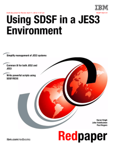 Using SDSF in a JES3 Environment Front cover