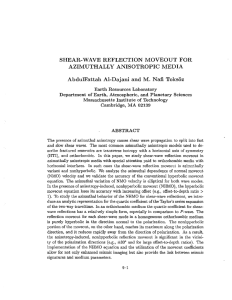 SHEAR-WAVE REFLECTION MOVEOUT FOR AZIMUTHALLY ANISOTROPIC MEDIA