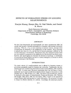 EFFECTS OF FORMATION STRESS ON LOGGING MEASUREMENTS