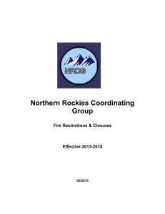 Northern Rockies Coordinating Group  Fire Restrictions &amp; Closures