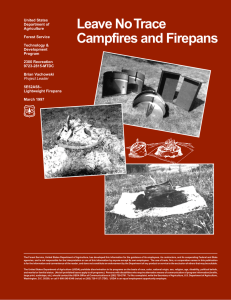 Leave No Trace Campfires and Firepans Part 1 of 2