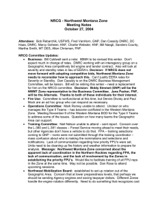 NRCG - Northwest Montana Zone Meeting Notes October 27, 2004