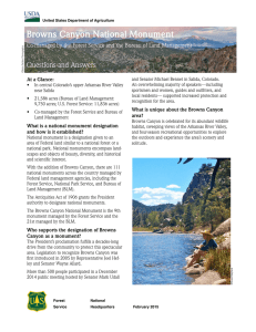 Browns Canyon National Monument Questions and Answers At a Glance: