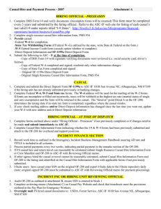 Casual Hire and Payment Process - 2007 Attachment A PRESEASON