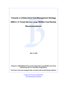 Towards a Collaborative Cost Management Strategy  Recommendations