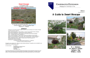 A Guide to Desert Bioscape C E OOPERATIVE