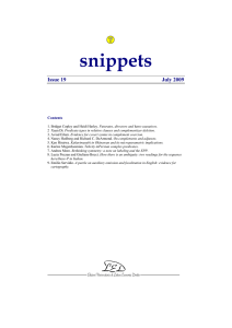 snippets Issue 19 July 2009