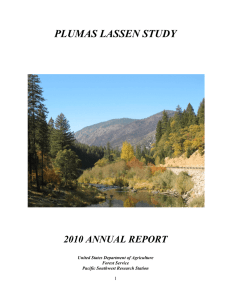 PLUMAS LASSEN STUDY  2010 ANNUAL REPORT 1