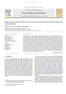 Author's personal copy Forest Ecology and Management untreated forest