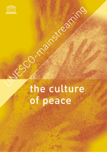 the culture of peace treaming UNESCO-mains