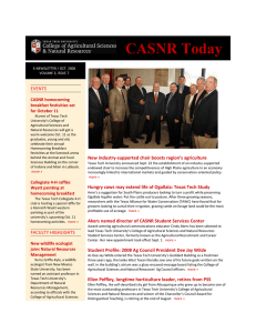 CASNR Today EVENTS CASNR homecoming
