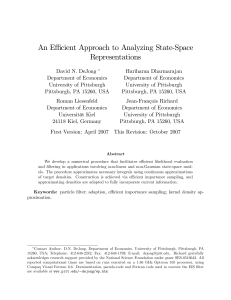 An E¢ cient Approach to Analyzing State-Space Representations