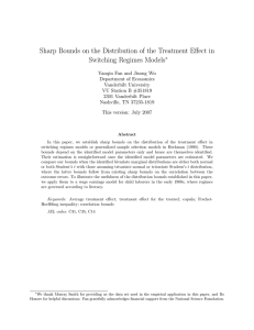 Sharp Bounds on the Distribution of the Treatment Eﬀect in