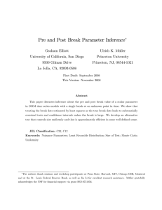 Pre and Post Break Parameter Inference