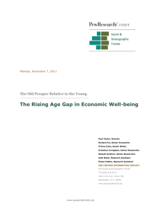 The Rising Age Gap in Economic Well-being Social &amp; Demographic