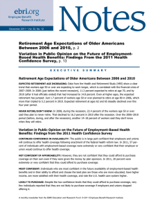 Retirement Age Expectations of Older Americans Between 2006 and 2010,