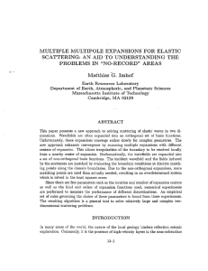 MULTIPLE MULTIPOLE EXPANSIONS FOR ELASTIC SCATTERING: AN AID TO UNDERSTANDING THE