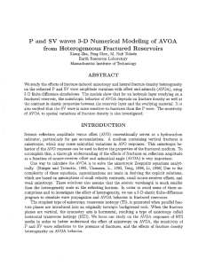 P and SV waves 3-D Numerical Modeling of AVOA ABSTRACT