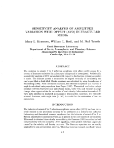 SENSITIVITY ANALYSIS OF AMPLITUDE VARIATION WITH OFFSET (AVO) IN FRACTURED MEDIA