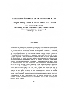 DISPERSION ANALYSIS OF CROSS-DIPOLE DATA