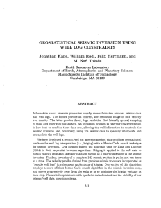 GEOSTATISTICAL SEISMIC INVERSION USING WELL LOG CONSTRAINTS