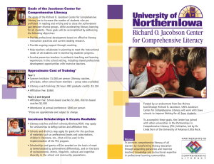 Goals of the Jacobson Center for Comprehensive Literacy