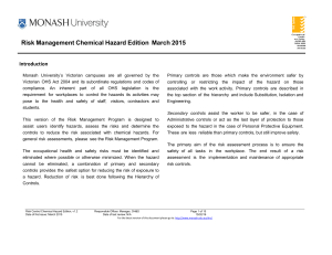 Risk Management Chemical Hazard Edition  March 2015 Introduction 