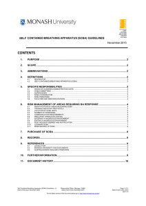 CONTENTS  November 2015 SELF  CONTAINED BREATHING APPARATUS (SCBA) GUIDELINES