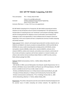 EEC 687/787 Mobile Computing, Fall 2012