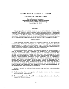 SEISMIC WAVES IN A BOREHOLE - A REVIEW