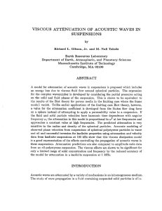 VISCOUS ATTENUATION OF ACOUSTIC WAVES IN SUSPENSIONS
