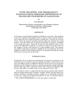 PORE GEOMETRY AND PERMEABILITY MODELING FROM PRESSURE DEPENDENCE OF
